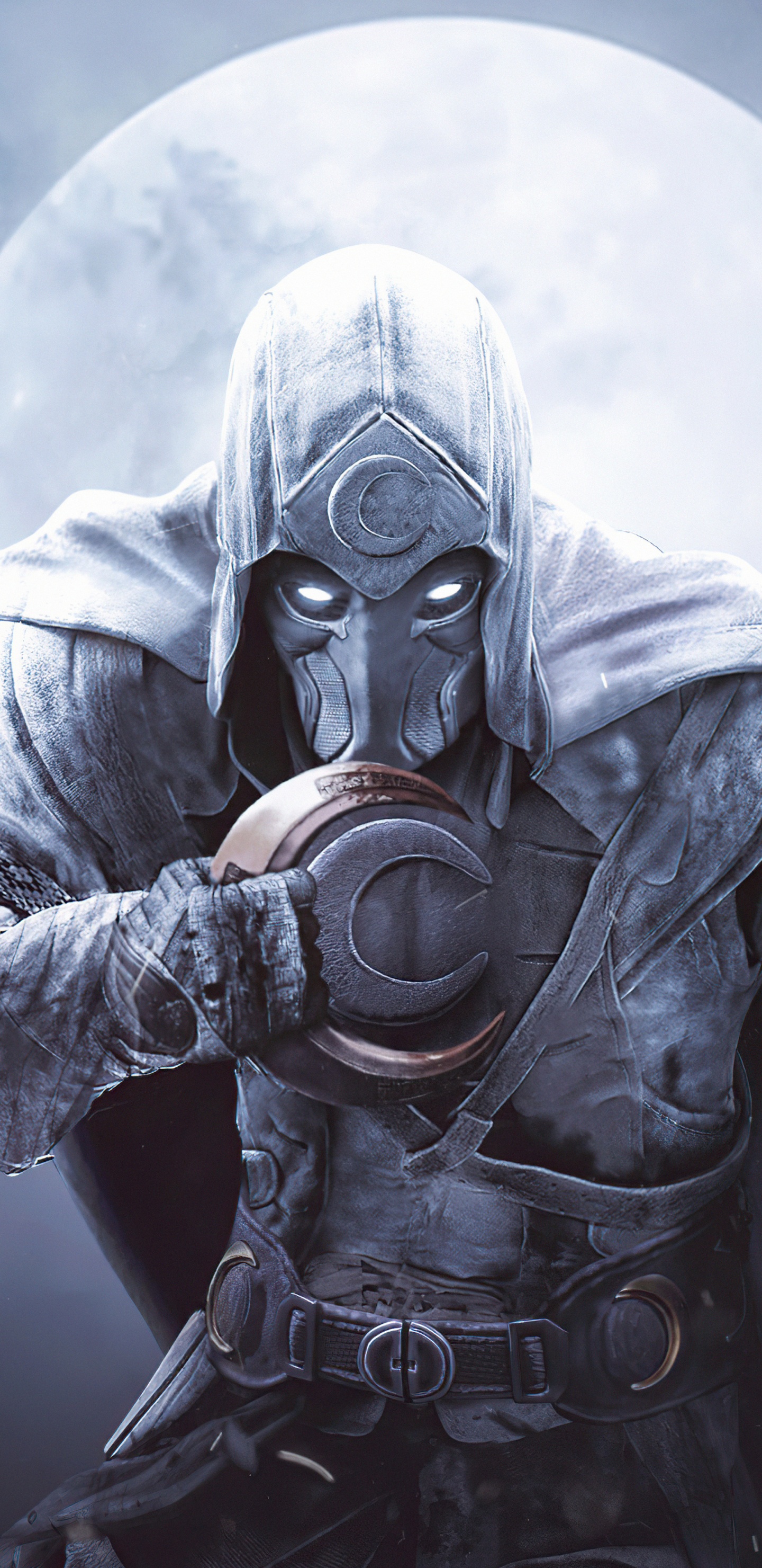 Обои аватар лунного рыцаря, Рыцарь Луны, Марк Спектор, marvel, комиксы Марвел в разрешении 1440x2960