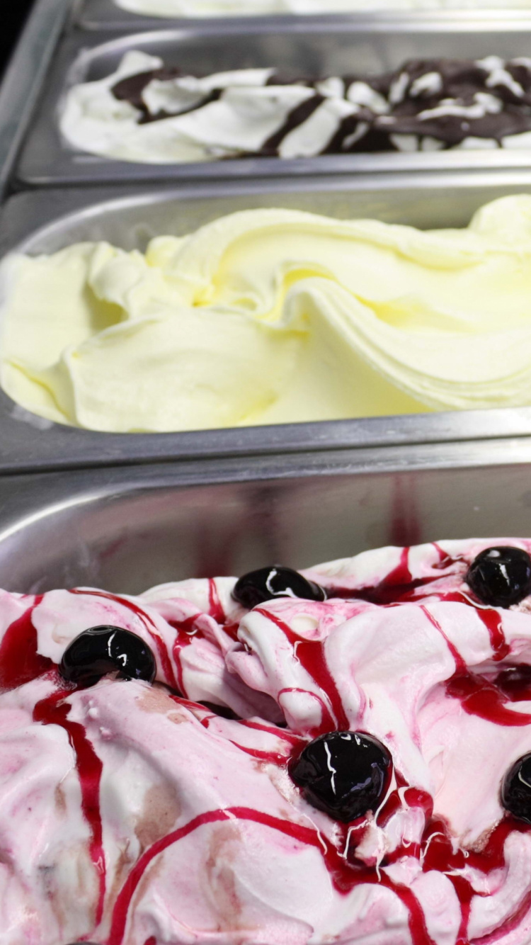 Обои пища, замороженный десерт, замороженный йогурт, сливки, замороженные десерты в разрешении 750x1334