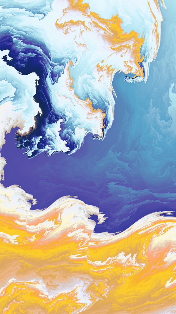 Обои цифровое искусство, абстрактное искусство, арт, вода, мир в разрешении 750x1334