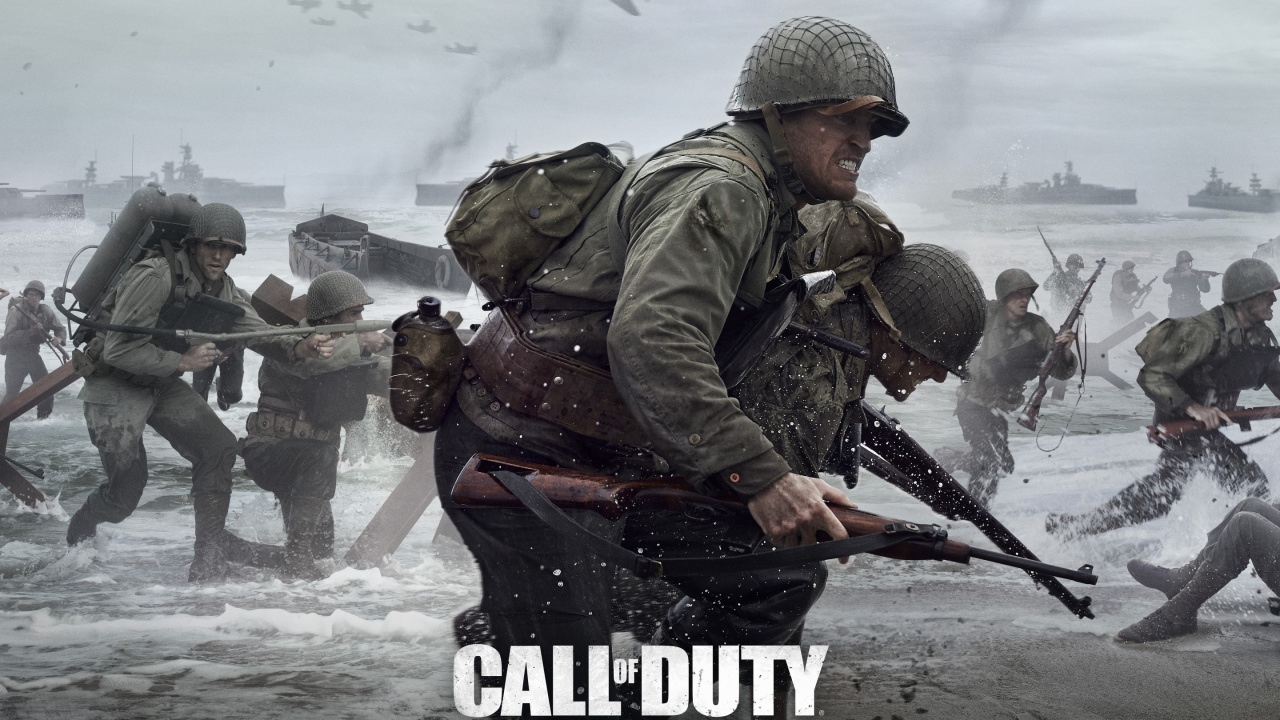 Обои служебный долг 2мв, Call of Duty WWII, солдат, армия, военнослужащие в разрешении 1280x720