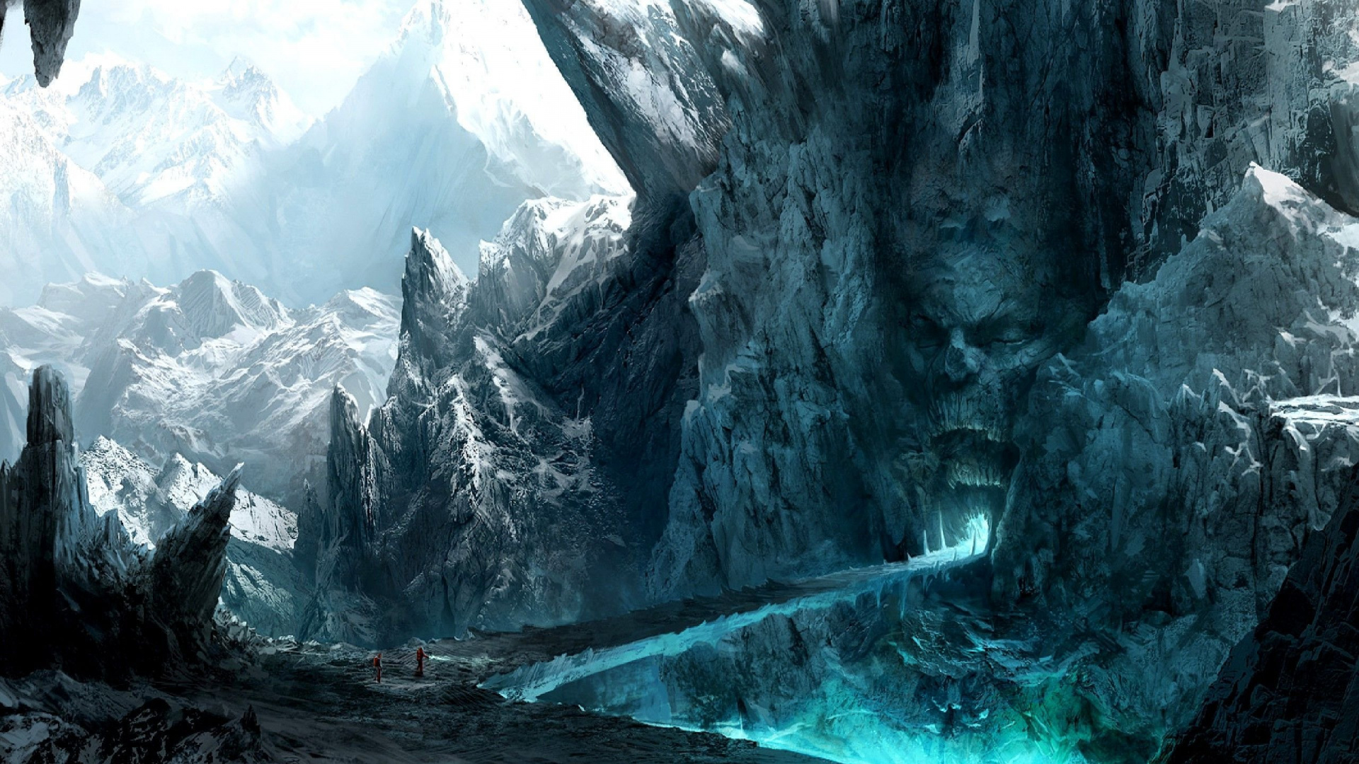 Обои арт, формирование, гора, ледяная форма, рок в разрешении 1920x1080