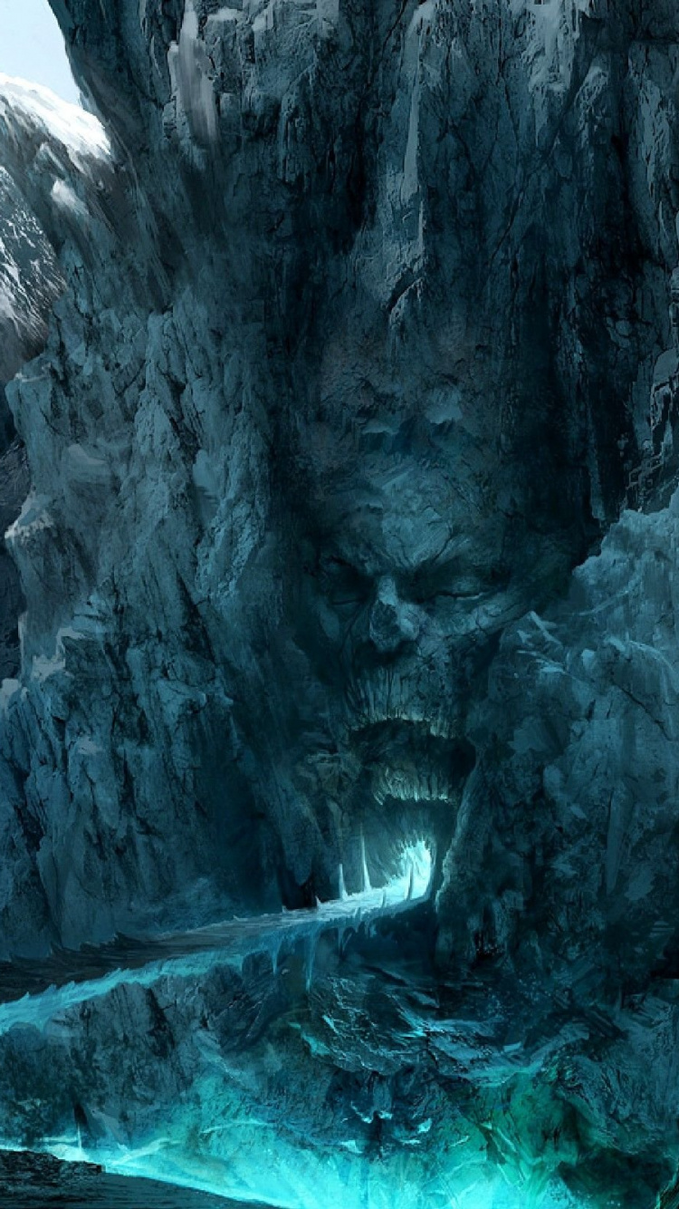 Обои арт, формирование, гора, ледяная форма, рок в разрешении 750x1334