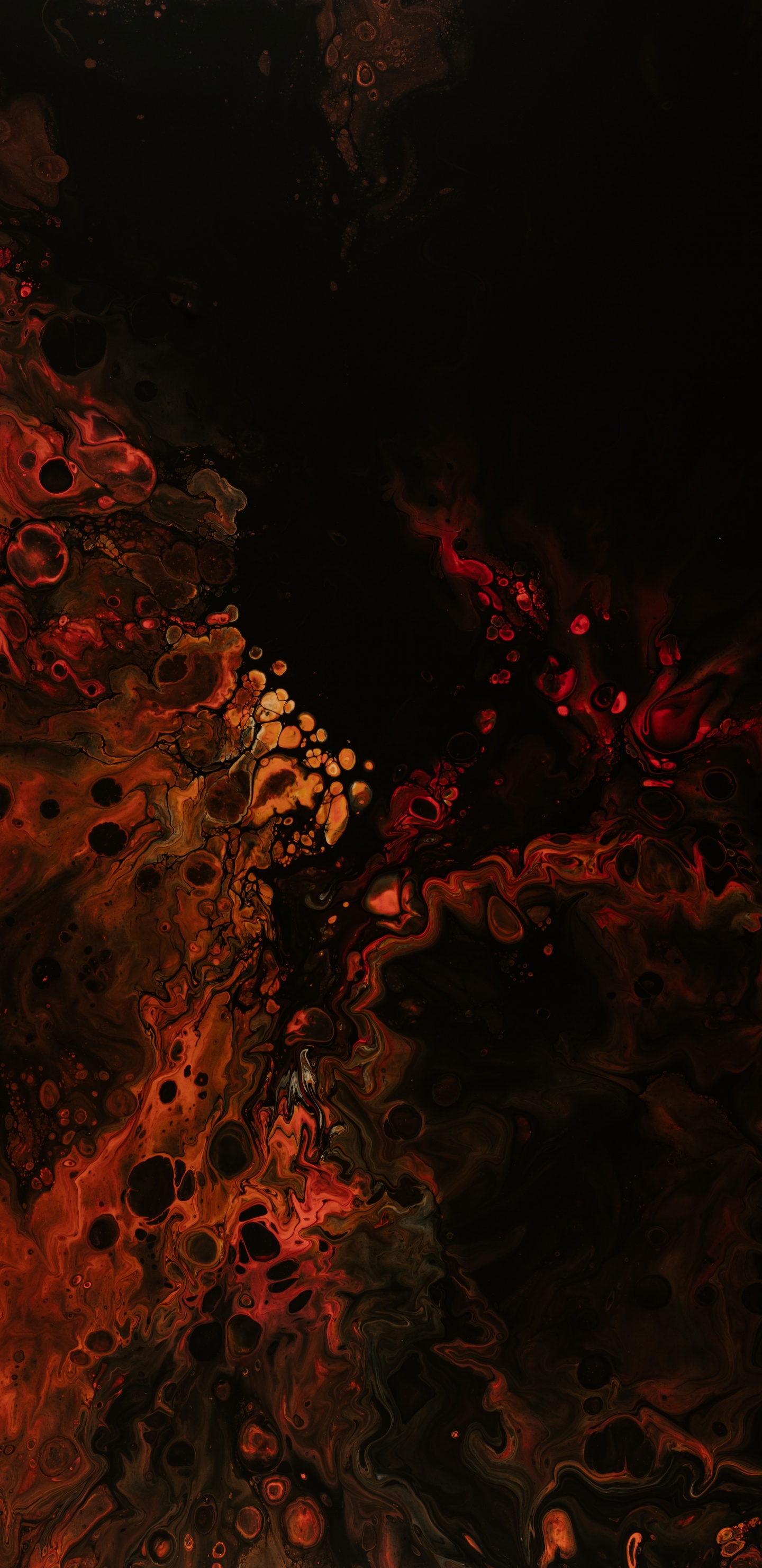 Обои текстура, красный цвет, вода, темнота, дерево в разрешении 1440x2960