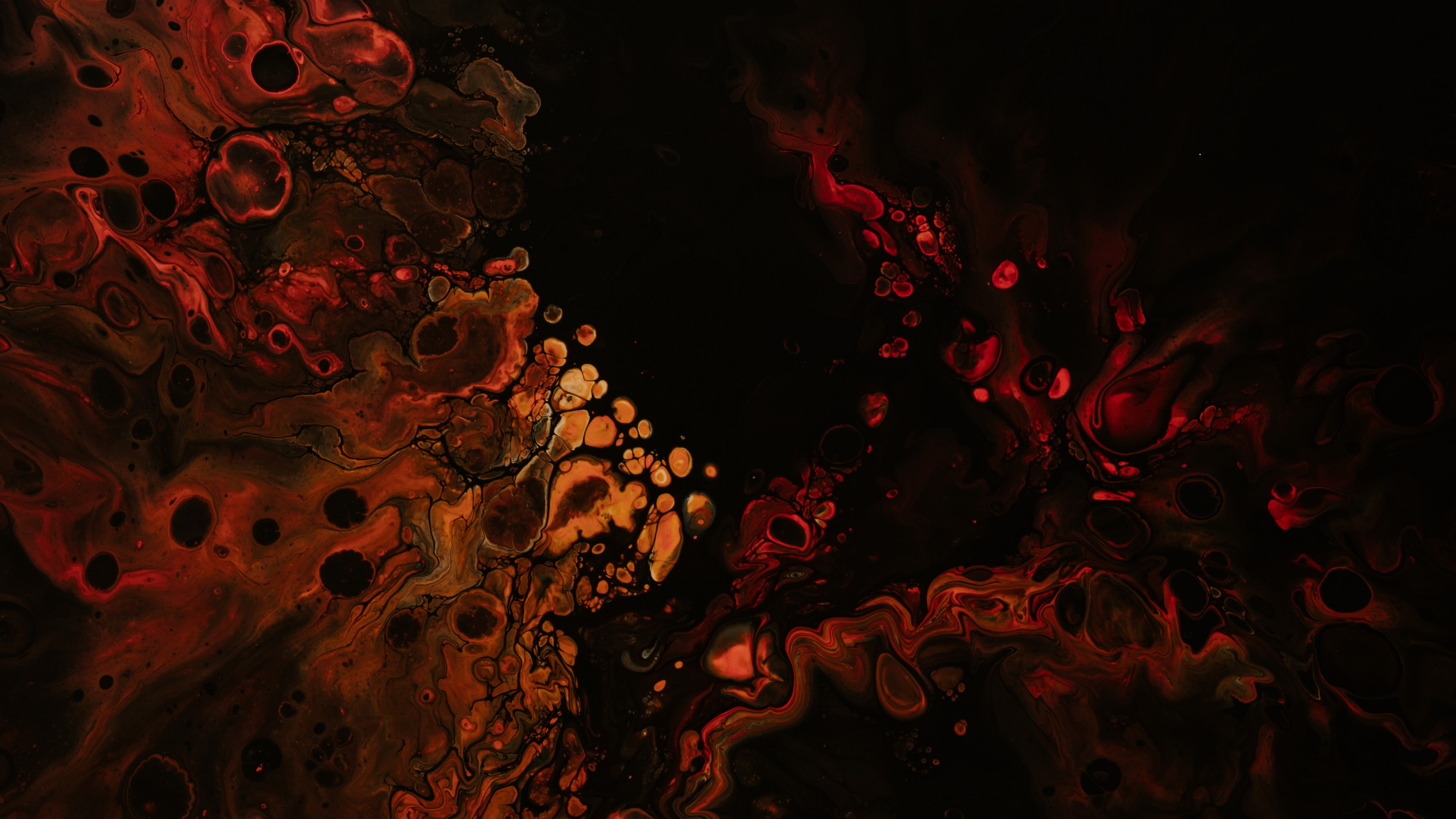 Обои текстура, красный цвет, вода, темнота, дерево в разрешении 3840x2160