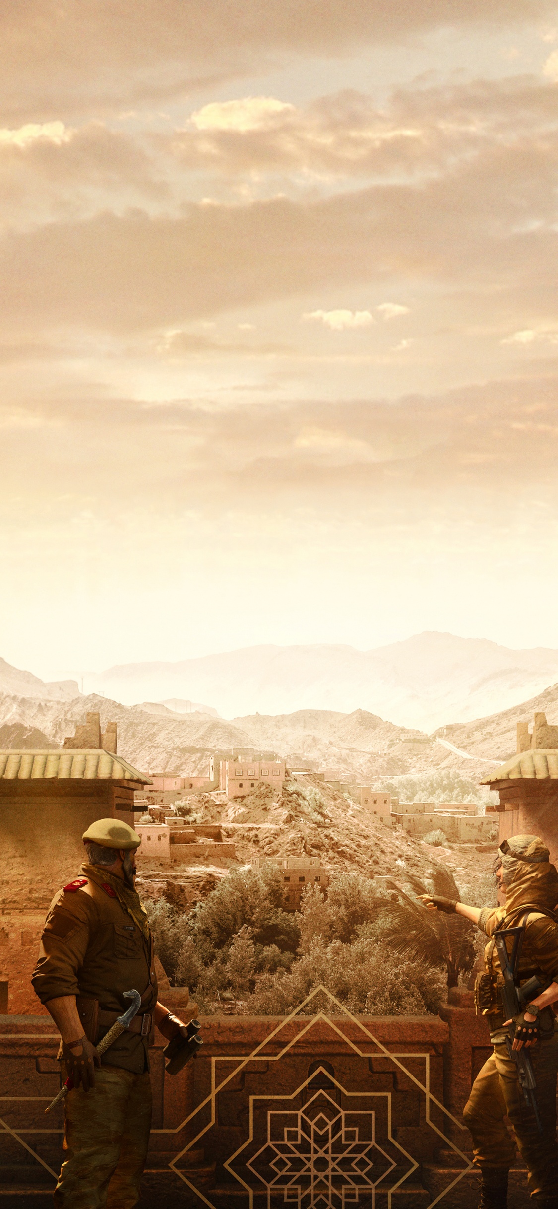 Обои tom clancys rainbow six, ubisoft, архитектура, здание, пейзаж в разрешении 1125x2436