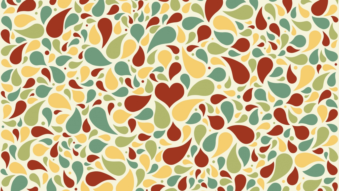 Обои узор, дизайн, желтый, андроид в разрешении 1366x768