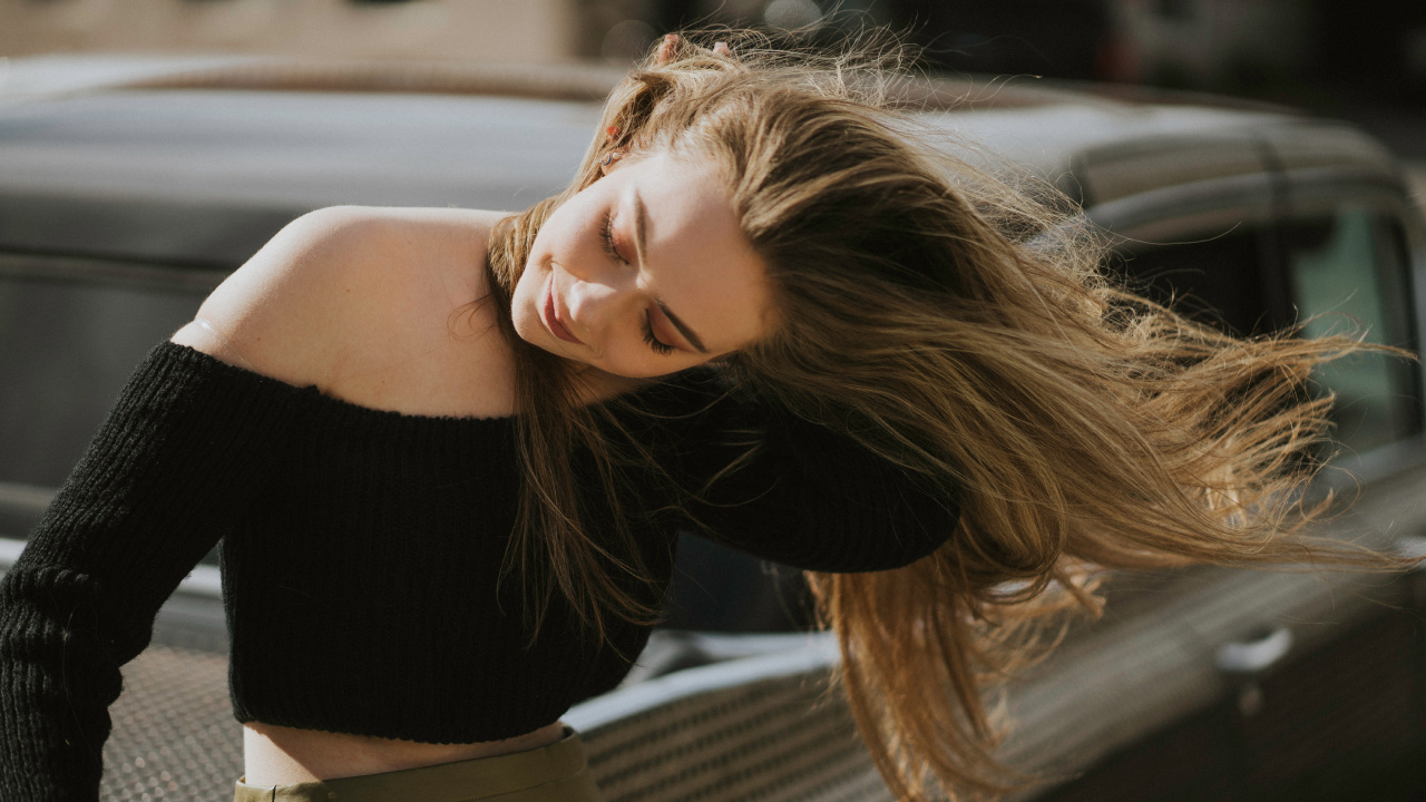 Обои волосы, блондин, красота, плечо, длинные волосы в разрешении 1280x720