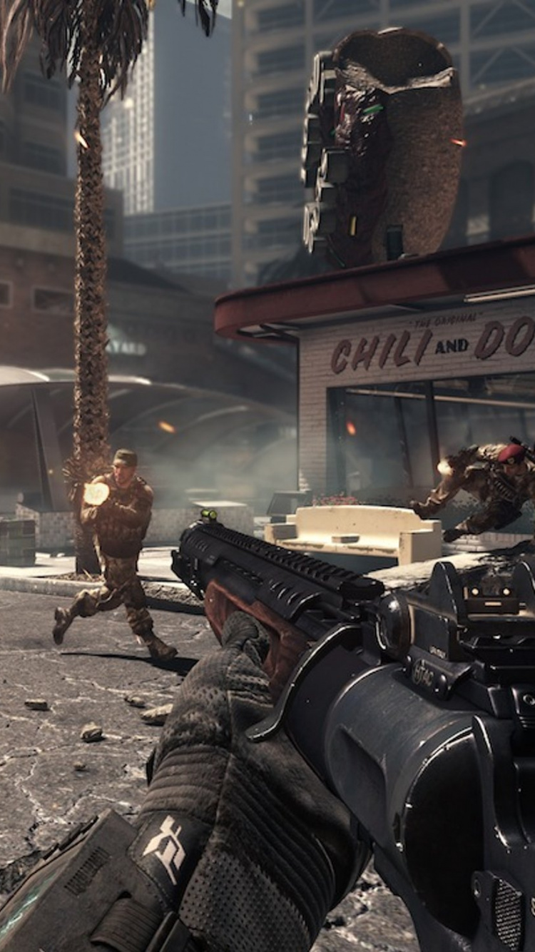 Обои call of duty ghosts, activision, многопользовательская видео игра, Инфинити Вард, xbox 360 в разрешении 750x1334