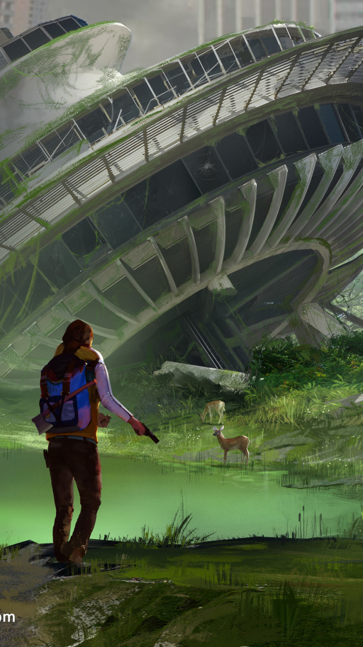 Обои The Last of Us Часть 2, the last of us, Элли, игривый щенок, ужаса выживания в разрешении 750x1334