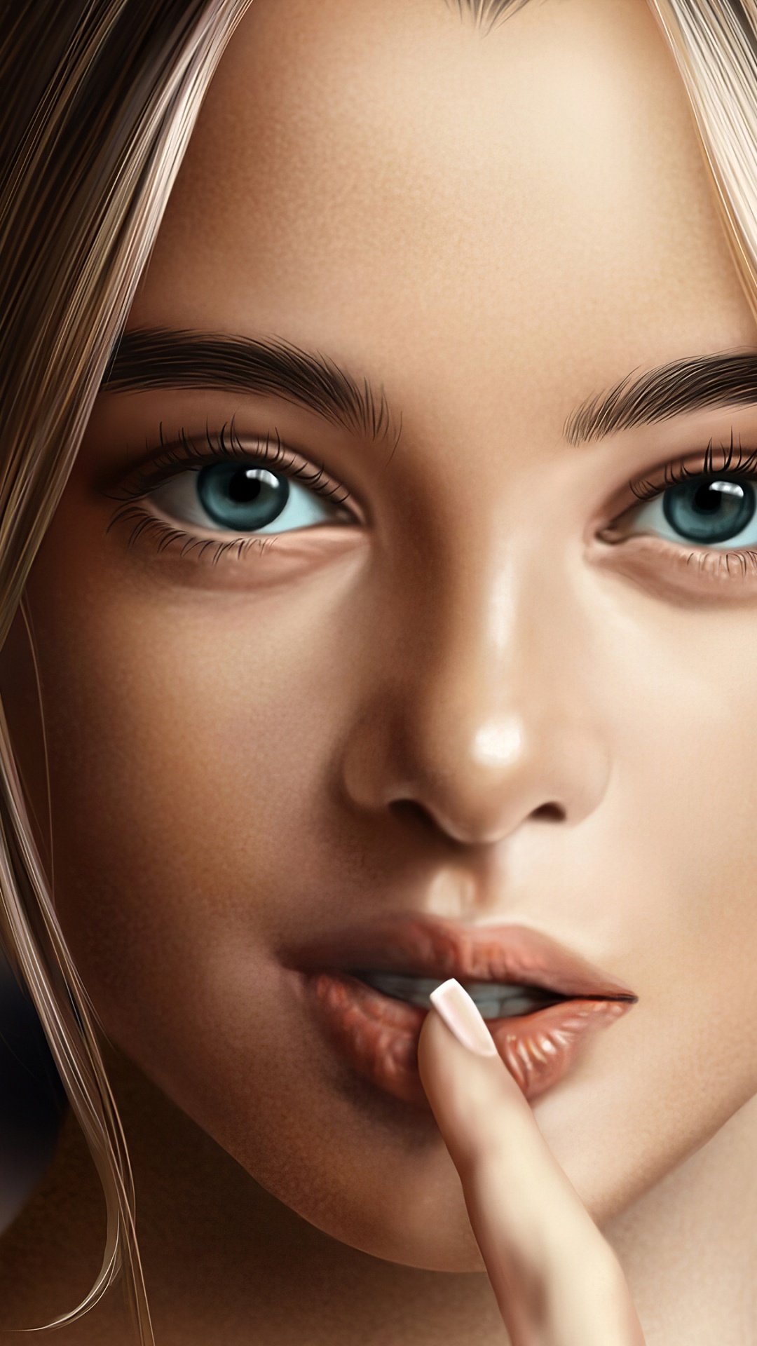 Обои лоб, нос, щека, кожа, губа в разрешении 1080x1920