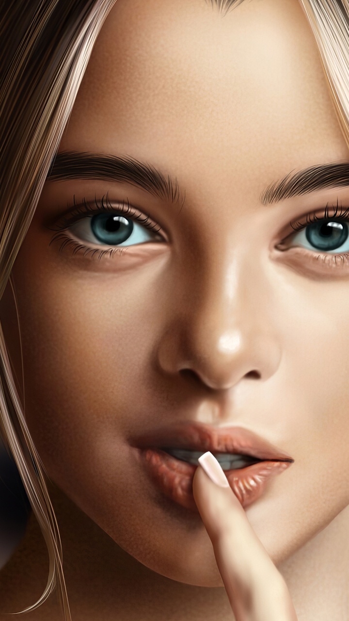 Обои лоб, нос, щека, кожа, губа в разрешении 720x1280