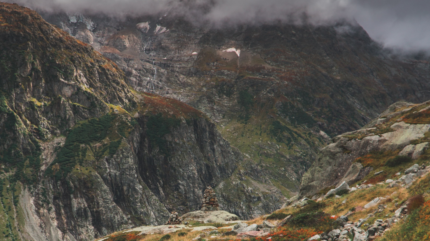 Обои горный рельеф, нагорье, природа, гора, природный ландшафт в разрешении 1366x768