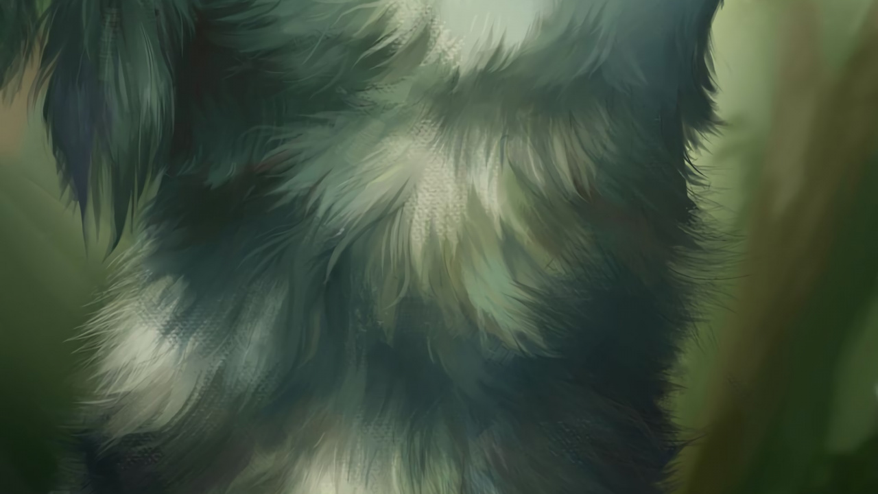 Обои морда, арт, крупный план, живая природа, эскиз в разрешении 1280x720