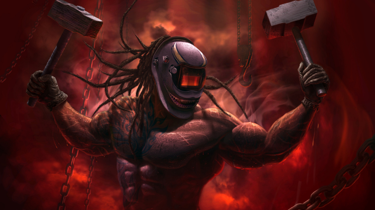 Обои арт, иллюстрация, демон, приключенческая игра, компьютерная игра в разрешении 1280x720