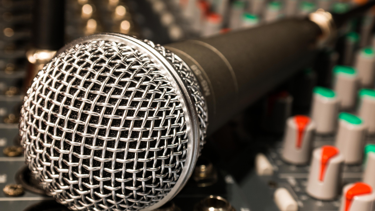 Обои запись, аудиосигнал, звуковой микшер, микрофон, технологии в разрешении 1280x720