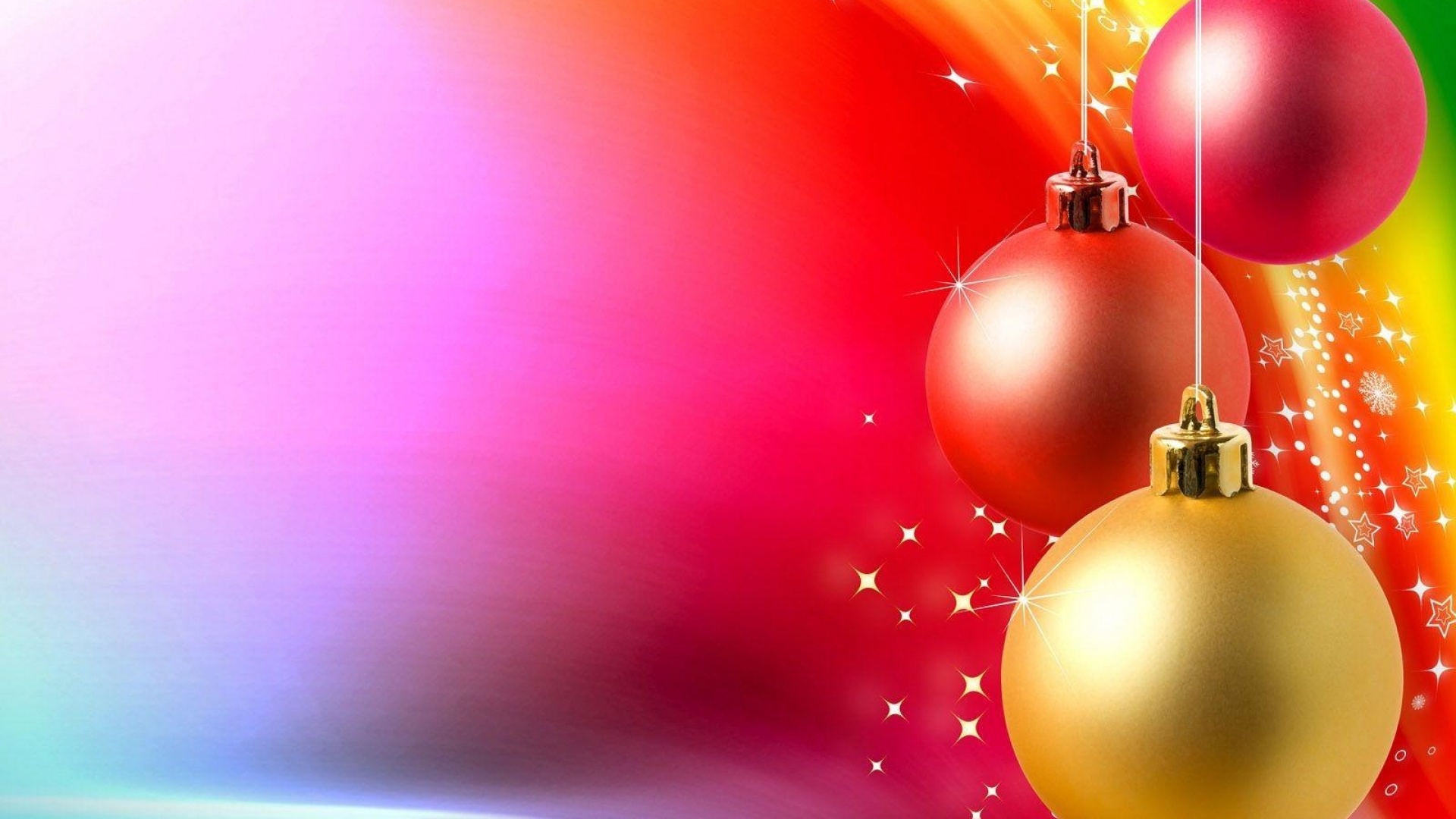 Обои Рождественские украшения, Рождество, красный, Рождественские огни, красный цвет в разрешении 1920x1080