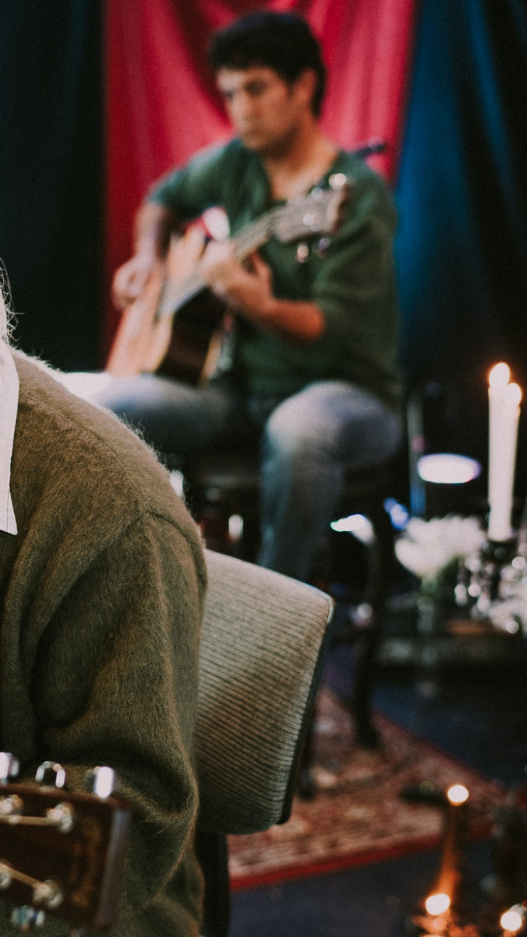 Обои гитара, нирвана, акустическая музыка, музыка, музыкант в разрешении 750x1334