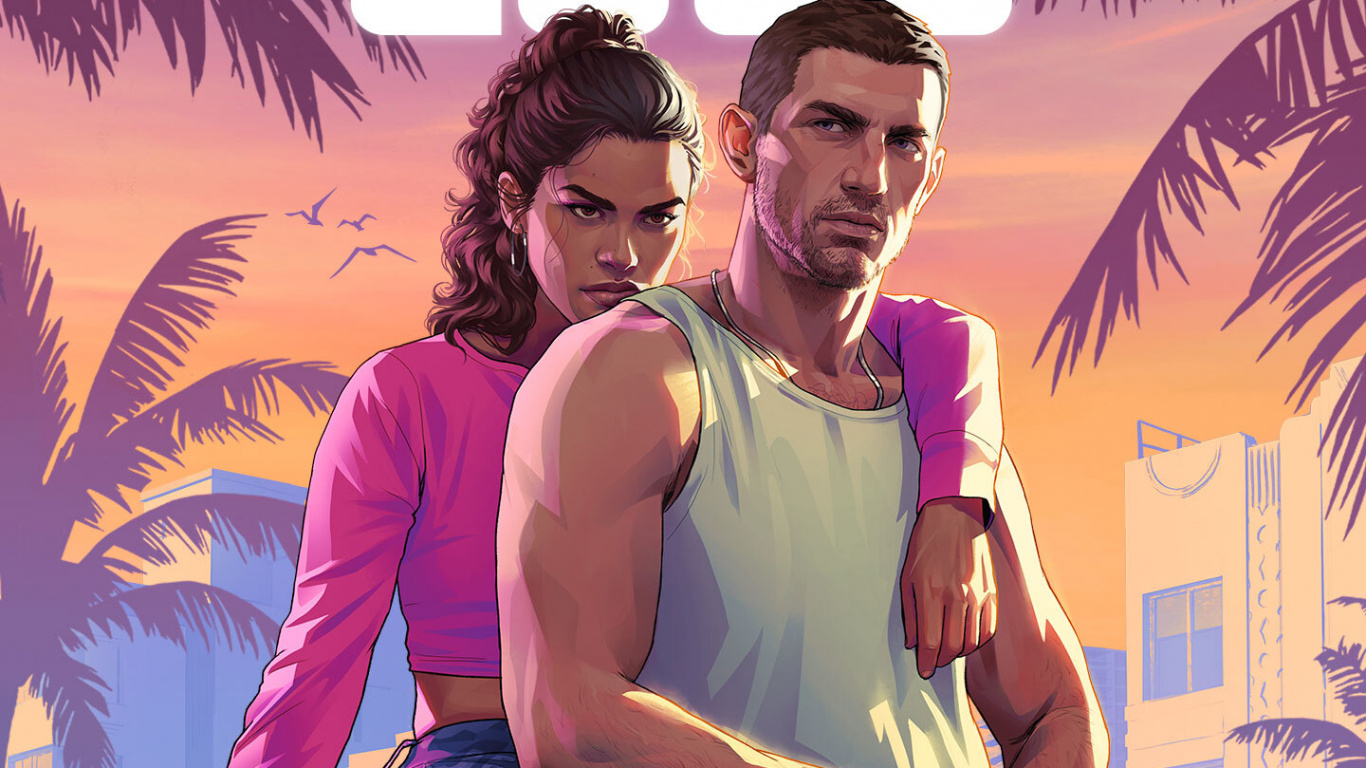 Обои grand theft auto, гта 6, Гта ВИ, Лючия, Джейсон в разрешении 1366x768