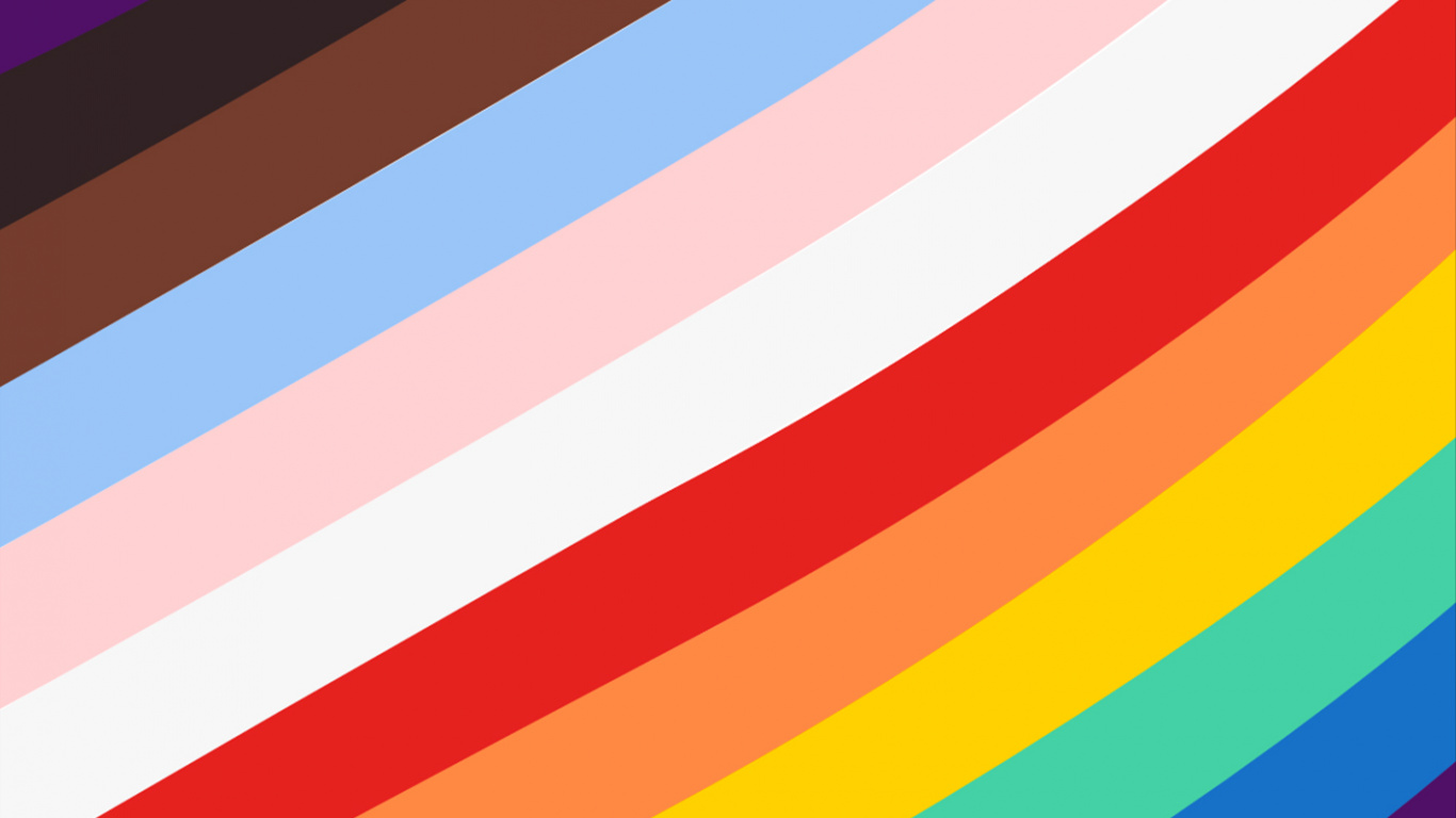 Обои Apple Pride 2021 – Full Screen Rainbow в разрешении 1366x768
