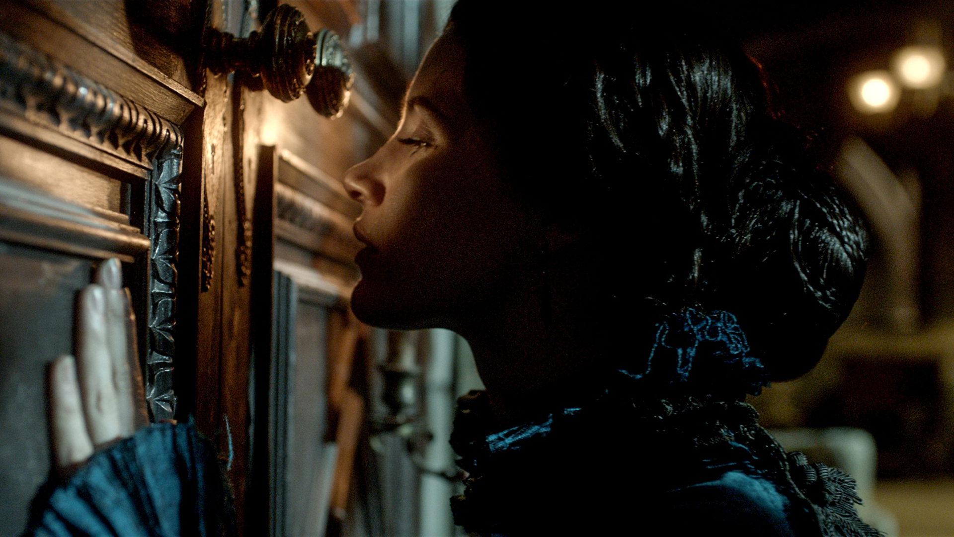 Обои Джессика Честейн Багровый пик, Леди Люсиль Шарп, Сэр Томас Шарп, Allerdale Зале, человек в разрешении 1920x1080