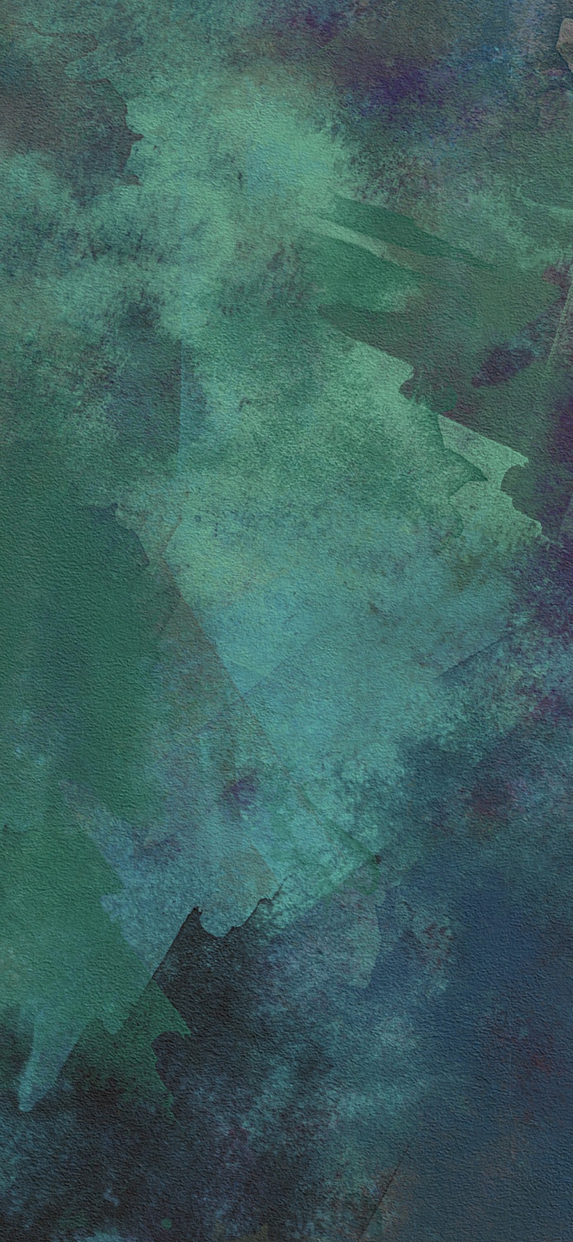 Обои живопись, зеленый, синий, Аква, бирюза в разрешении 1125x2436