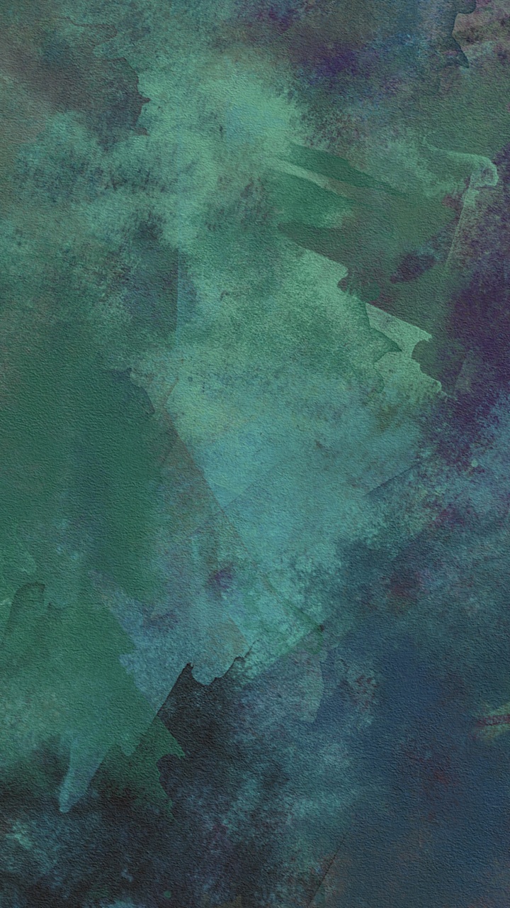 Обои живопись, зеленый, синий, Аква, бирюза в разрешении 720x1280