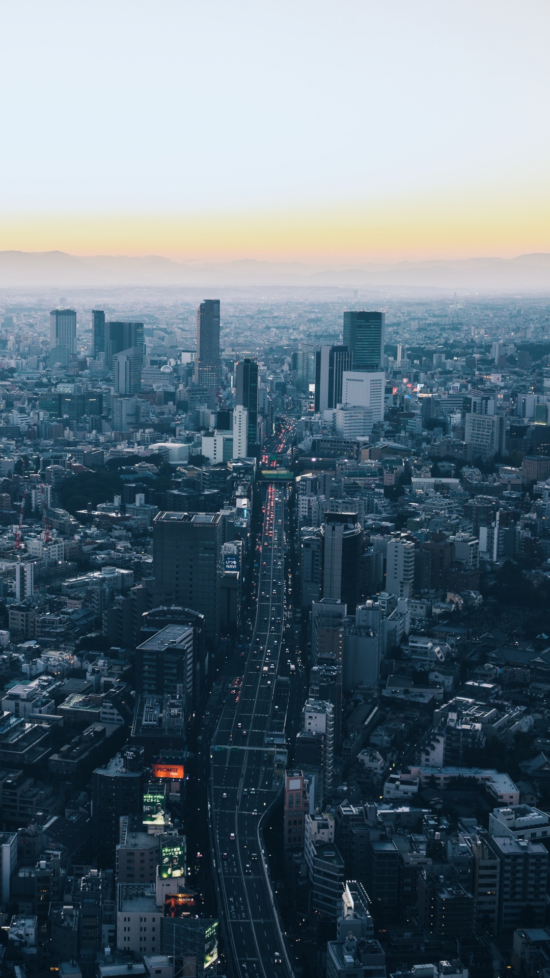 Обои городской пейзаж, городской район, город, метрополия, линия горизонта в разрешении 1080x1920