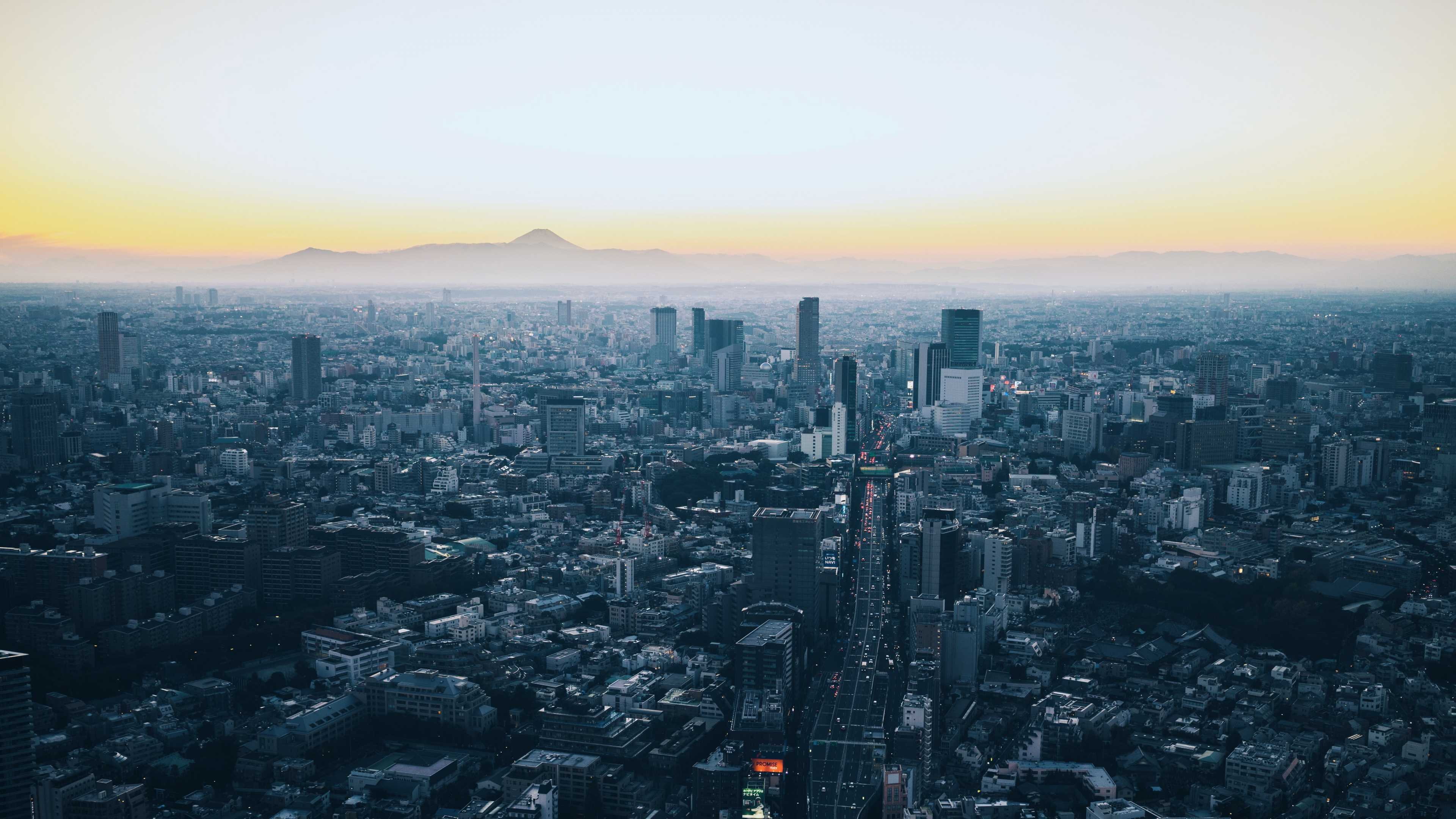 Обои городской пейзаж, городской район, город, метрополия, линия горизонта в разрешении 3840x2160