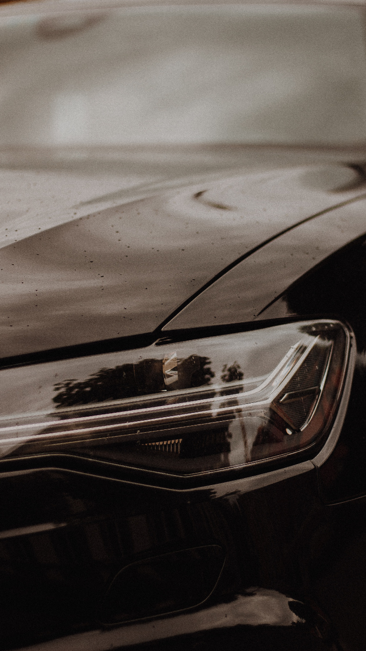 Обои audi rs 6, фара, audi, черный, автомобильное освещение в разрешении 750x1334