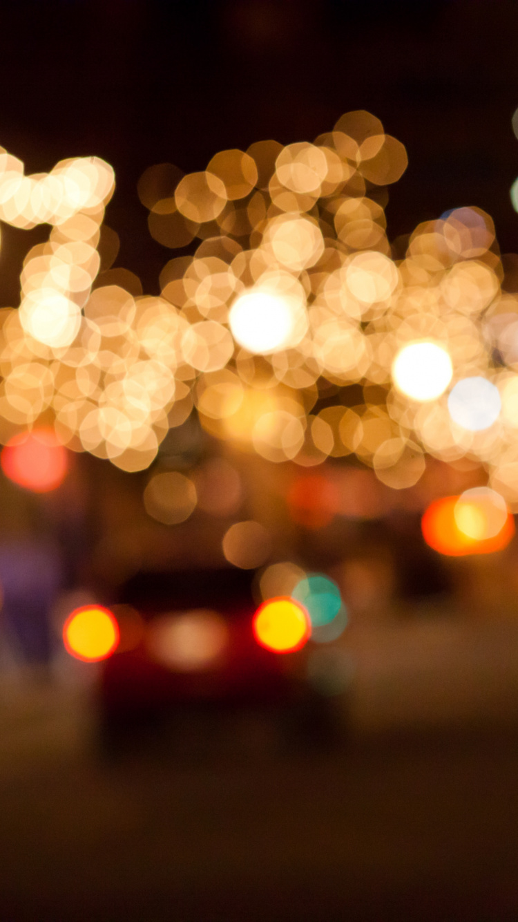 Обои ночь, свет, освещение, Рождественские украшения, андроид в разрешении 750x1334
