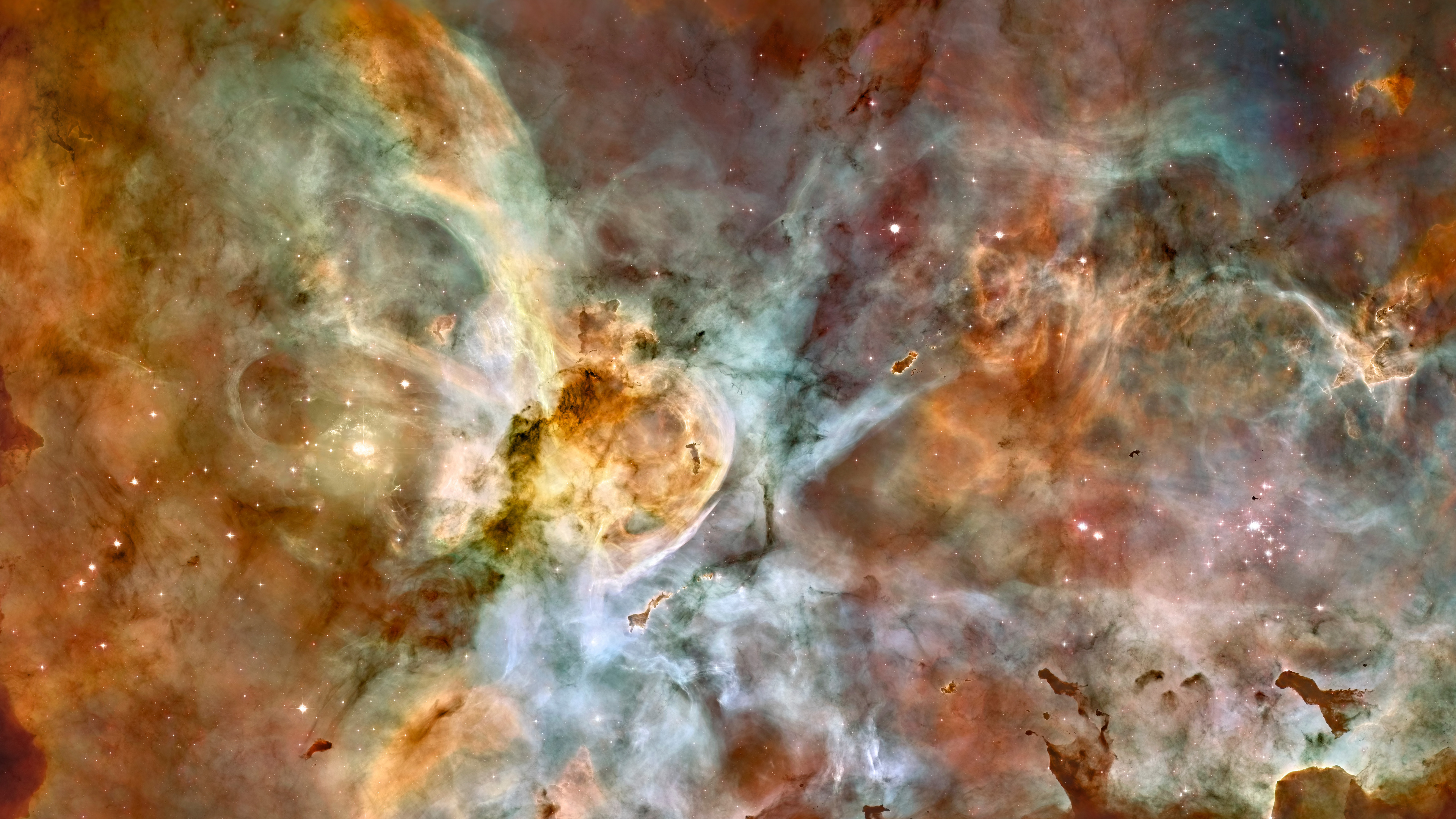 Обои туманность киля, космический телескоп Хаббл, туманность, звезда, космос в разрешении 3840x2160