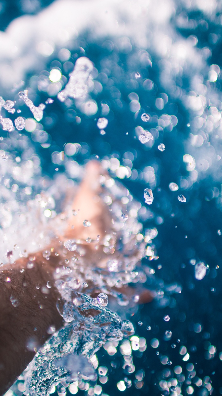 Обои вода, синий, жидкость пузырь, бирюза, облако в разрешении 720x1280