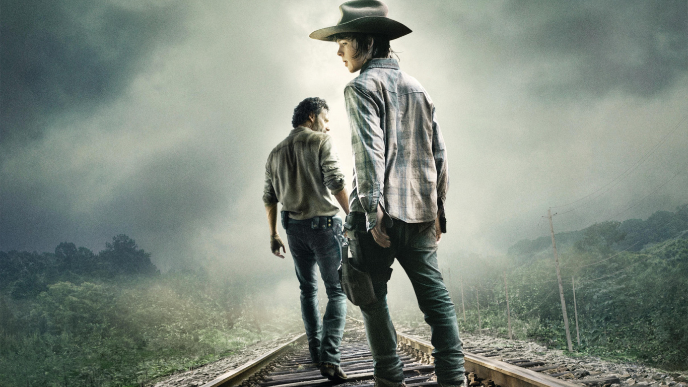 Обои Рик Граймс, АМЦ, облако, Эндрю Линкольн, небо в разрешении 1366x768