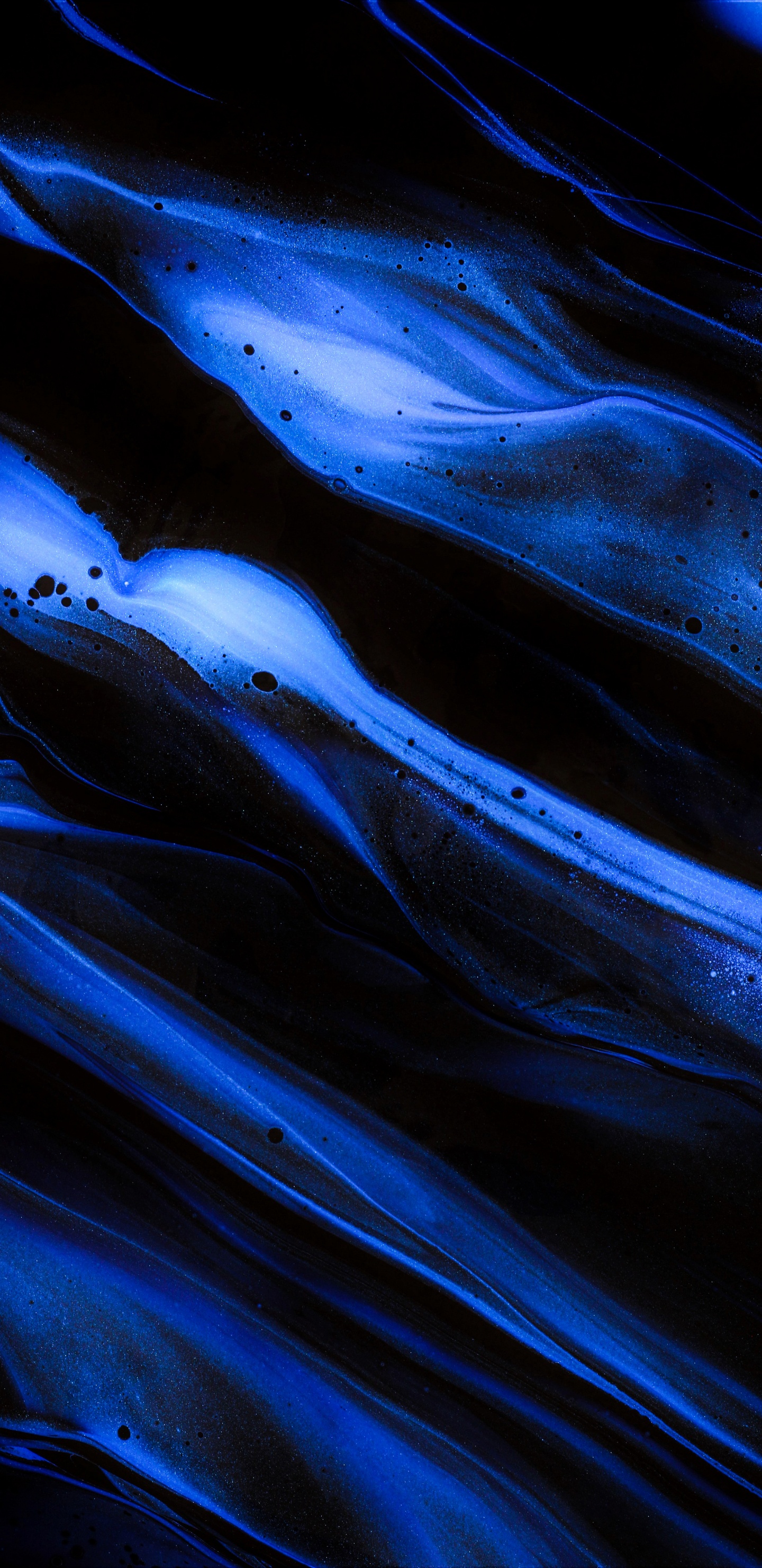 Обои атмосфера, цветной, синий, жидкий, лазурный в разрешении 1440x2960