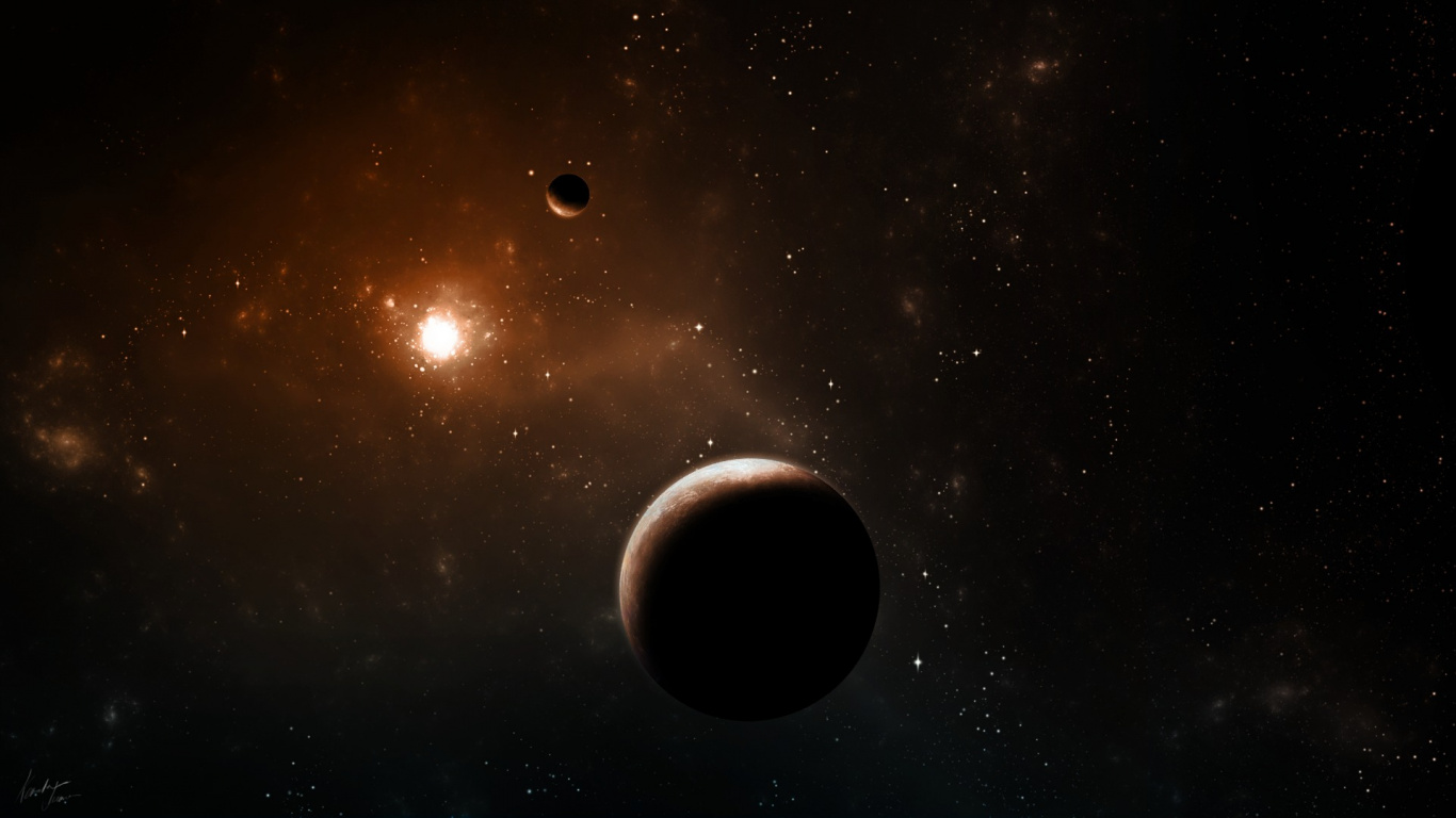 Обои космическое пространство, астрономический объект, атмосфера, планета, Астрономия в разрешении 1366x768