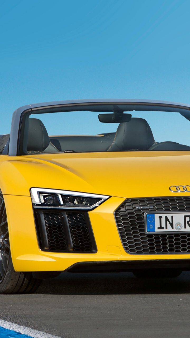 Обои спортивные автомобили audi car, Ауди R8 Спайдер, спорткар, audi r8 тип 42, легковые автомобили в разрешении 720x1280