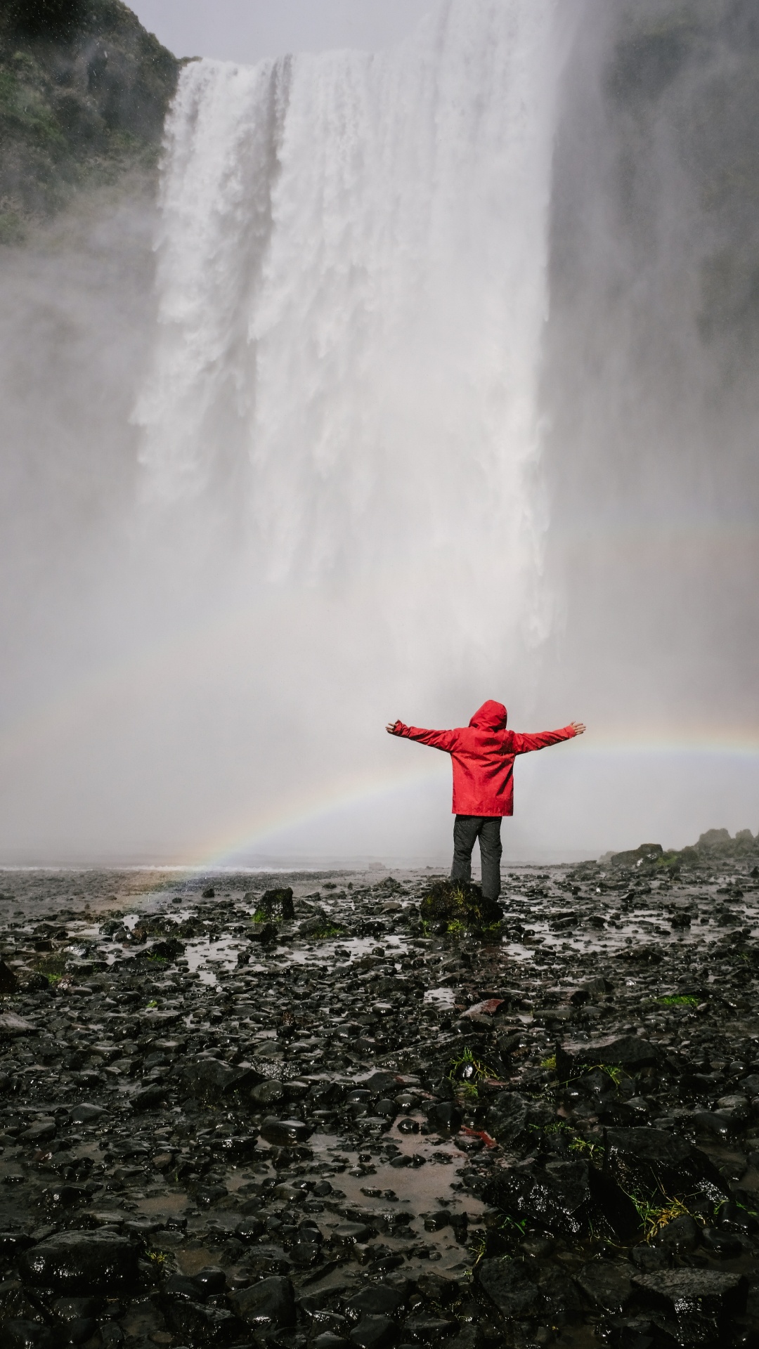 Обои водопад, вода, природа, приключения, водные элементы в разрешении 1080x1920