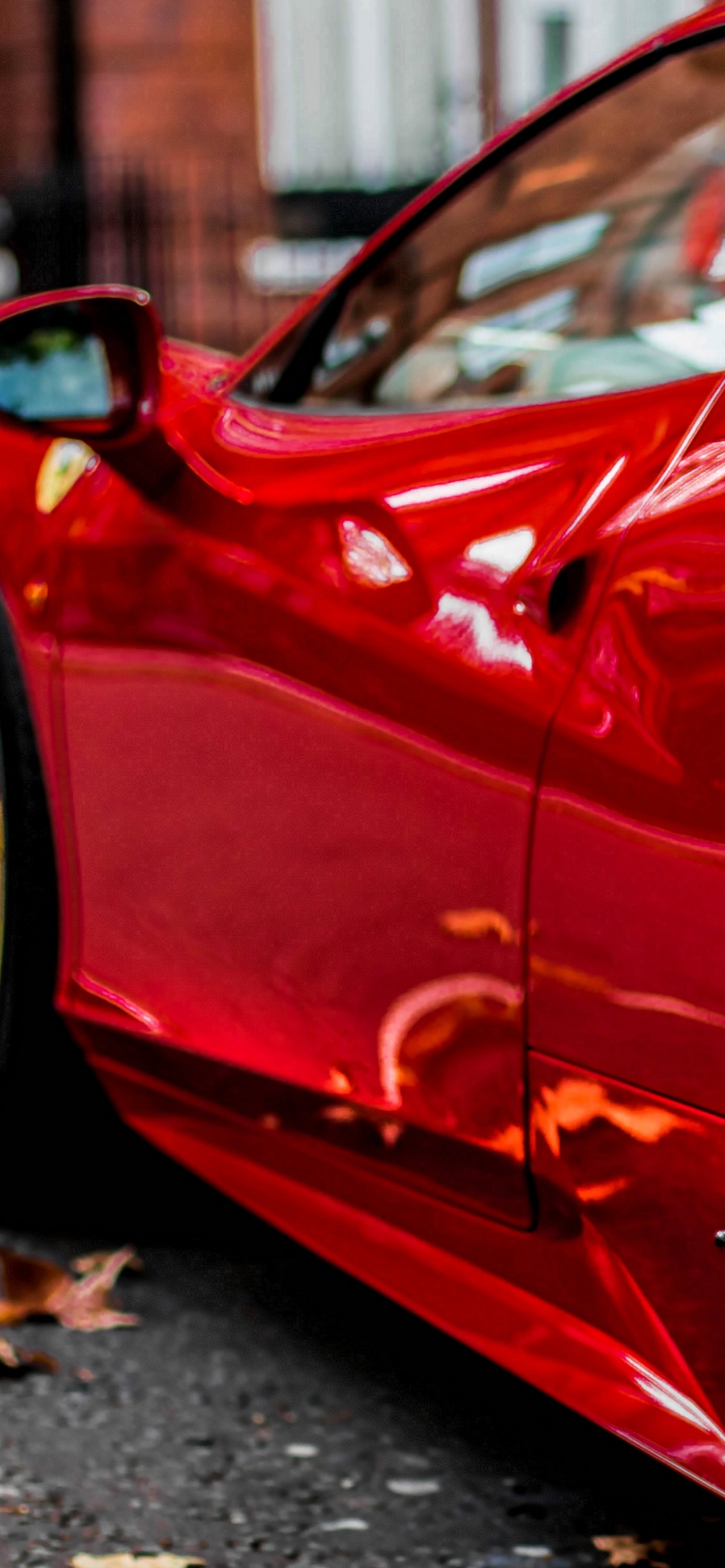 Обои авто, суперкар, красный цвет, спорткар, Феррари 458 в разрешении 1242x2688