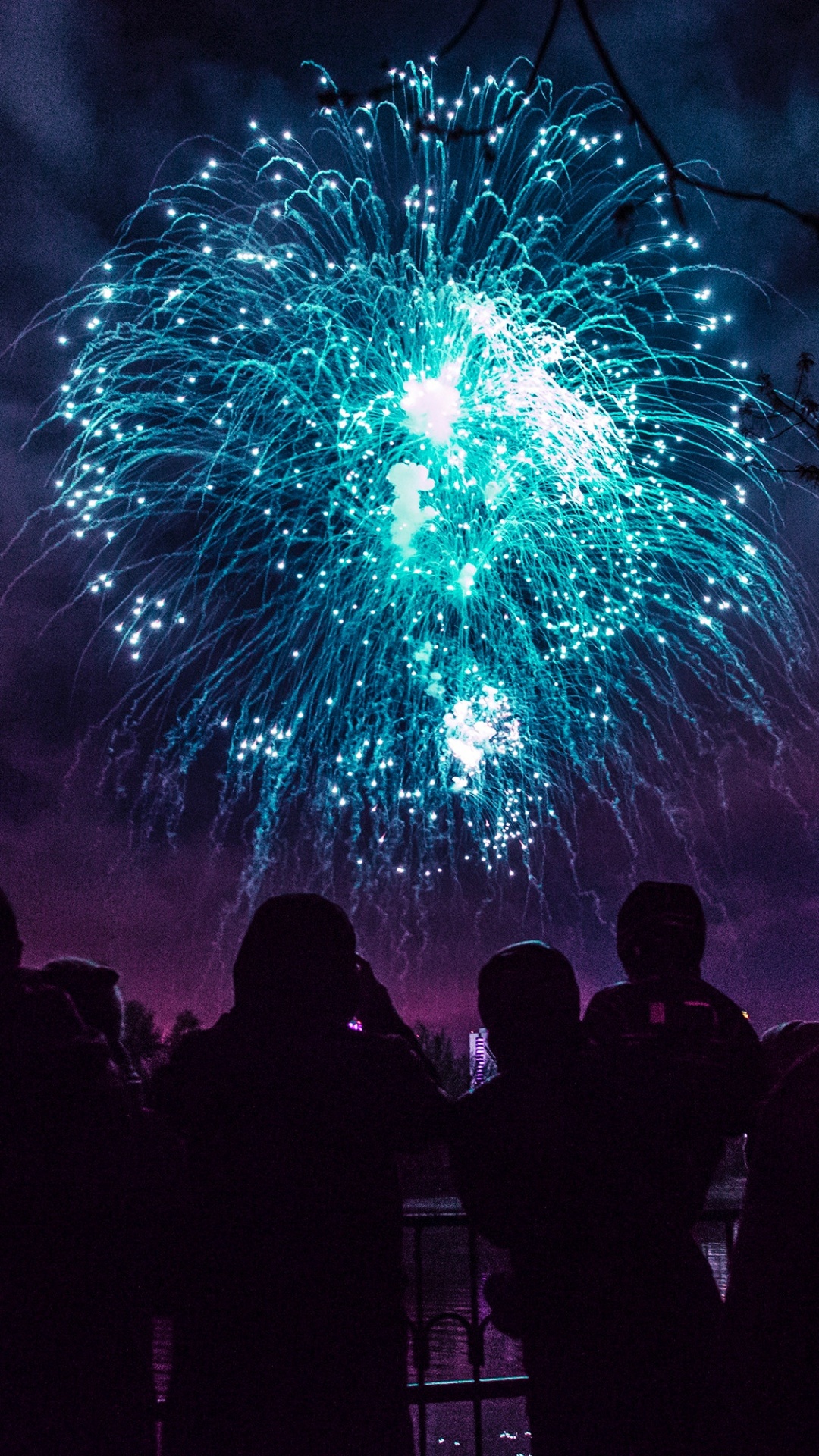 Обои салют, синий, пурпур, свет, событие в разрешении 1080x1920