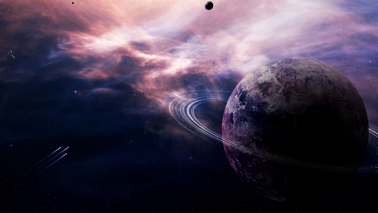 Обои земля, планета, туманность, космос, Галактика в разрешении 1280x720