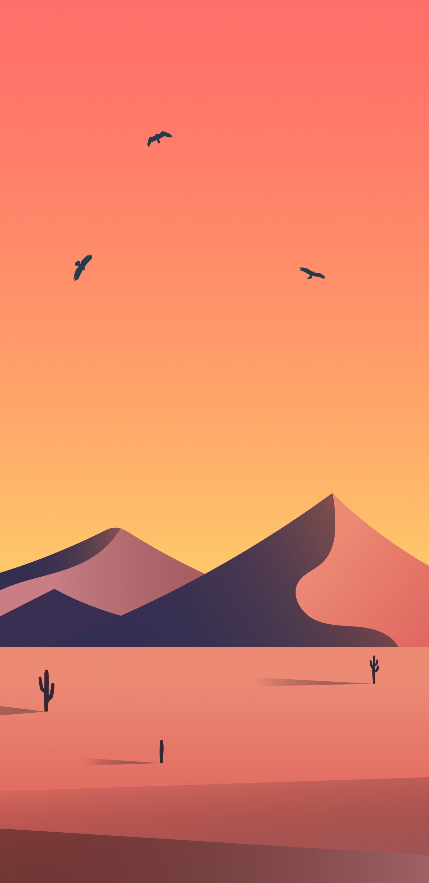 Обои экорегион, птица, природа, склон, Апельсин в разрешении 1440x2960