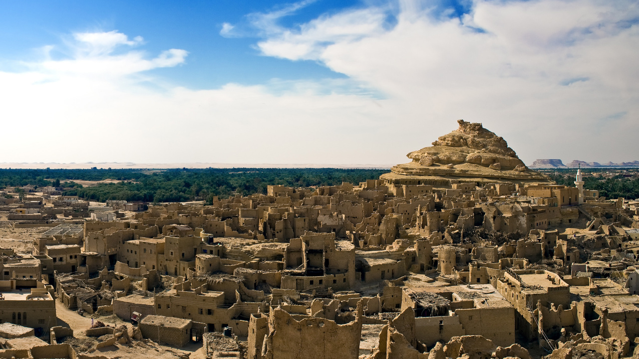 Обои оазис, оазис Бахария, пустыня, древняя история, историческое место в разрешении 1280x720