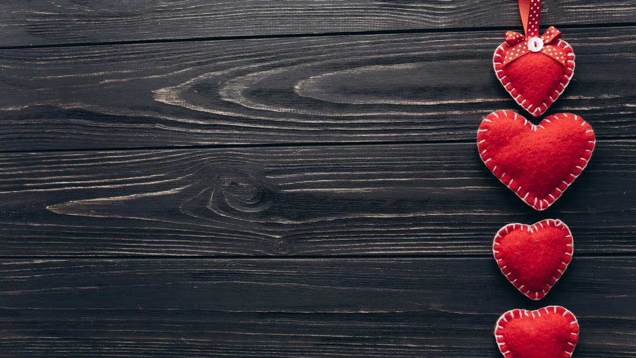 Обои День Святого Валентина, сердце, красный цвет, любовь, орган в разрешении 1280x720