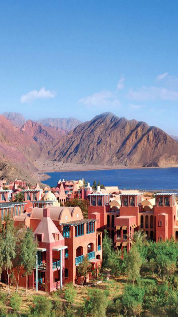 Обои Таба Хайтс, Синайский Полуостров, Красное море, туризм, прибежище в разрешении 720x1280