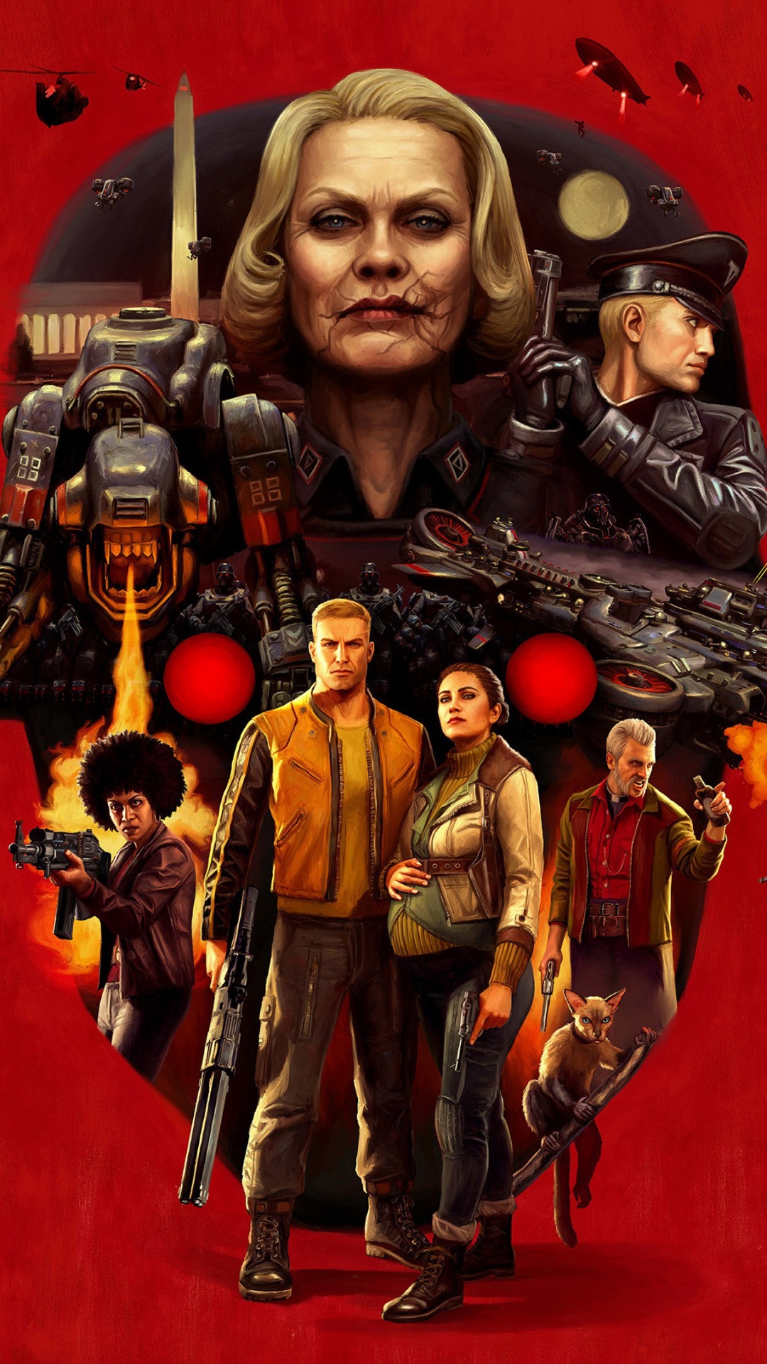 Обои фигурка, Вольфенштейн второй Новый Колосс, Вольфенштейн Новый Порядок, Е3 2017, Тень Колосса в разрешении 1080x1920