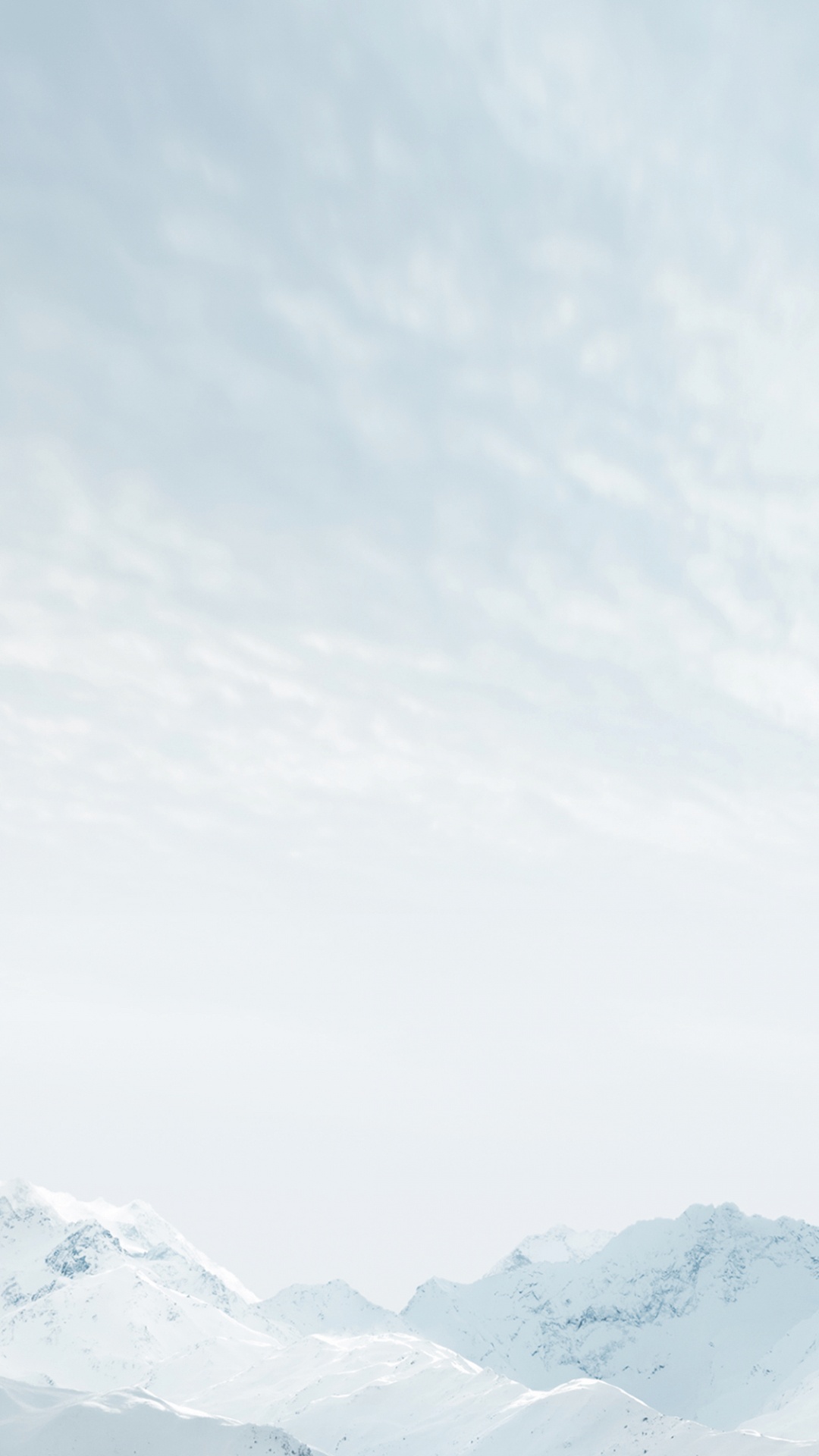 Обои ios, яблоко, облако, гора, снег в разрешении 1080x1920