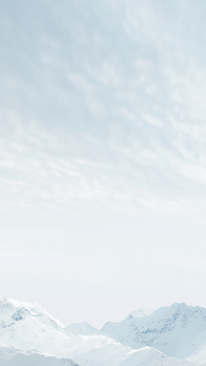 Обои ios, яблоко, облако, гора, снег в разрешении 720x1280