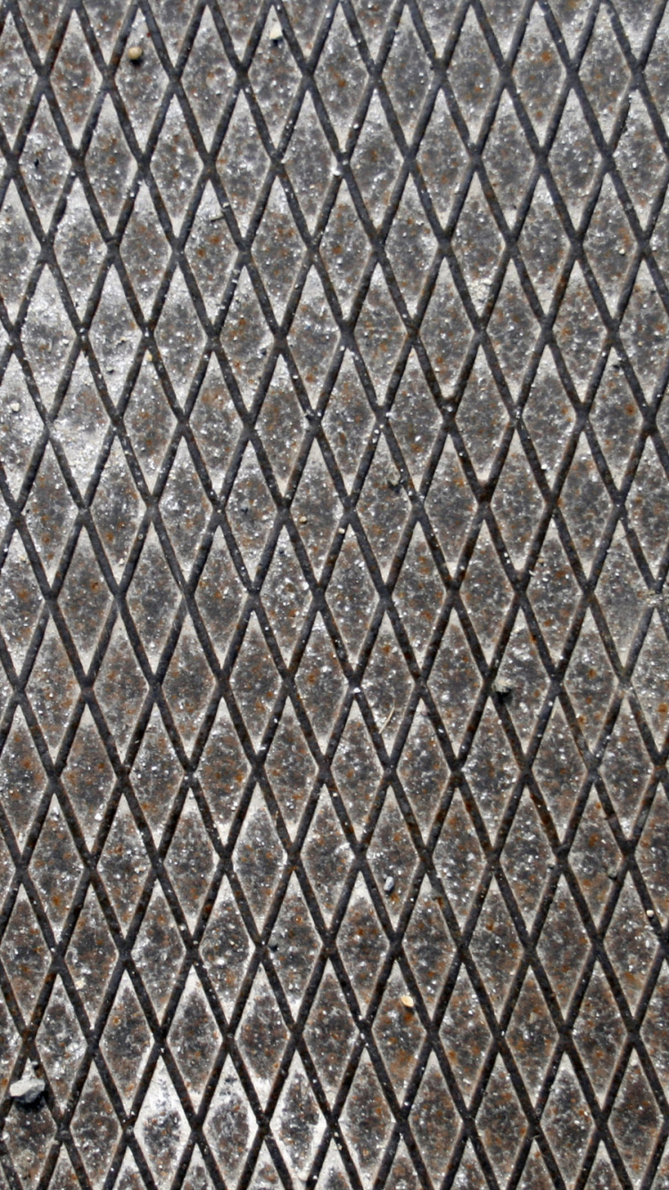 Обои текстура, металл, дизайн, узор, дорожное покрытие в разрешении 750x1334