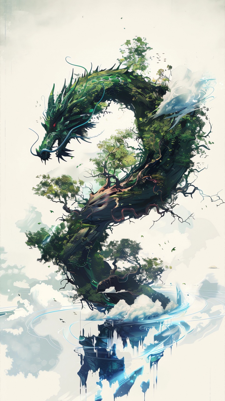 Обои вечнозеленое растение, визуальное искусство, живопись, гидроресурсы, жидкий в разрешении 720x1280