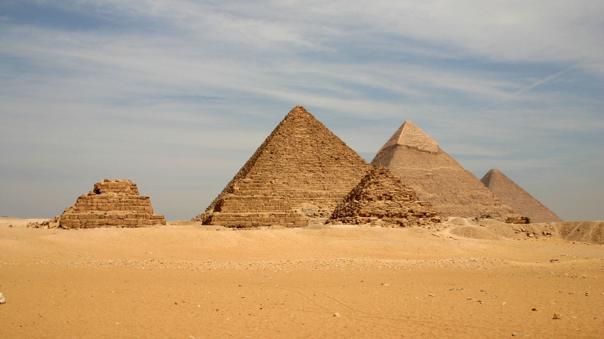 Обои пирамида, египетская пирамида, памятник, историческое место, древняя история в разрешении 1920x1080